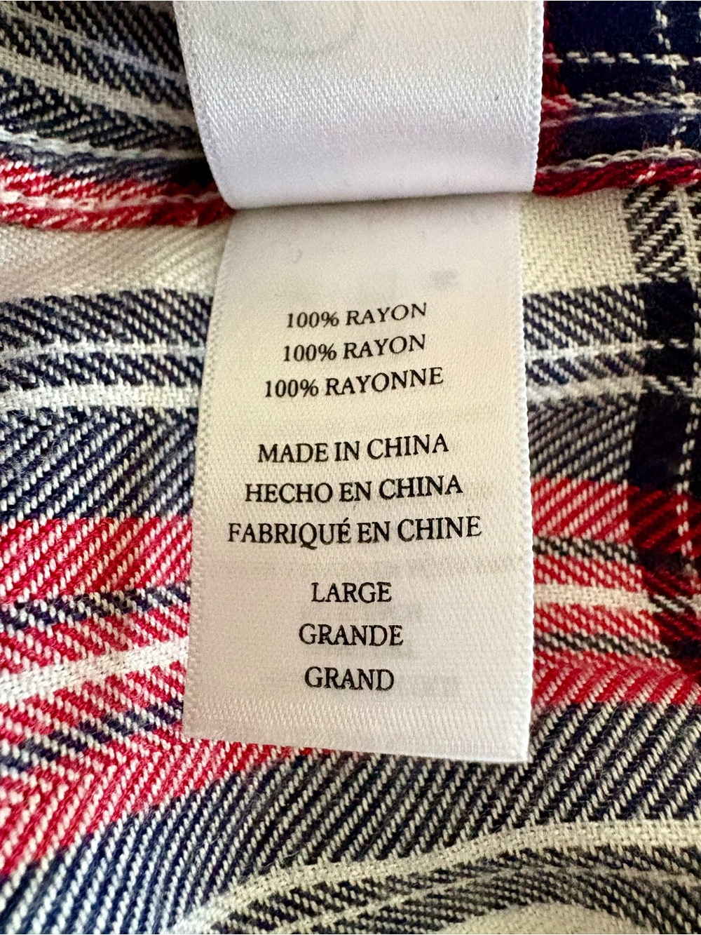 Rails Pella White Red Navy Plaid Flannel Button Down Long Sleeve Shirt Dress L - Picture 8 of 9